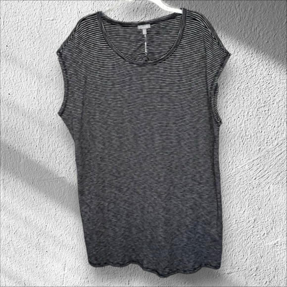 T By‎ Talbots Black & White Striped Tunic Mini Dress Cut Out Cotton Soft Size 3X - Picture 1 of 8